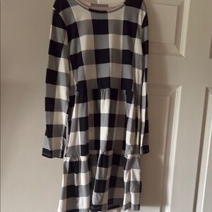 Old Navy Black and White Checkered Kids Dress